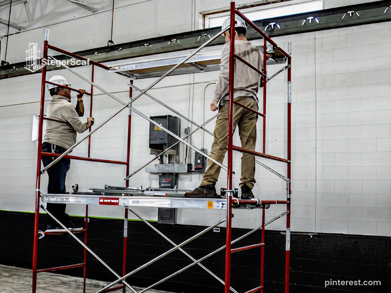 struktur main frame scaffolding sebagai rangka utama steger