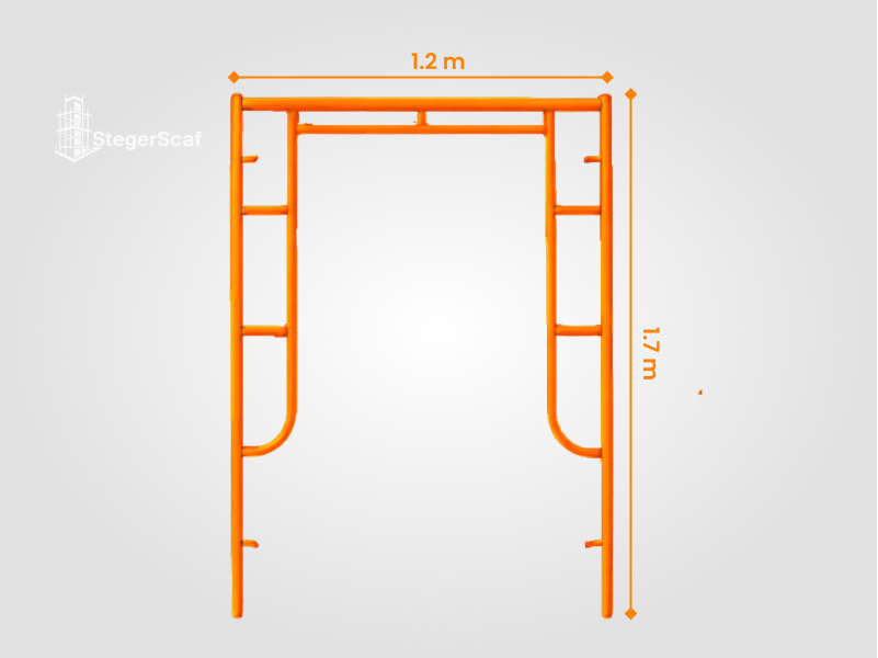 ukuran main frame scaffolding yang umum dipakai pada proyek konstruksi